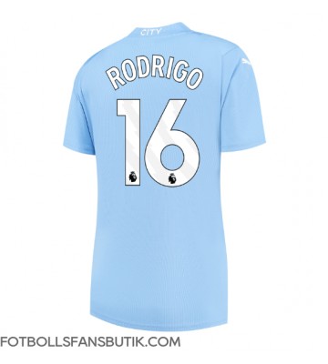 Manchester City Rodri Hernandez #16 Replika Hemmatröja Damer 2023-24 Kortärmad